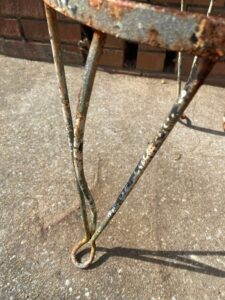 shopatblu rusty garden bench