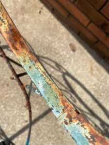 shopatblu vintage garden settee rusty patina