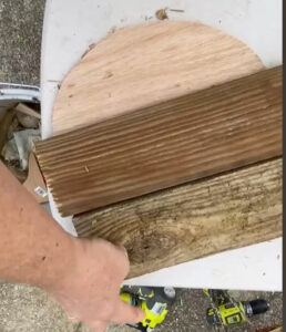 shopatblu scrap wood seat for vintage garden bench