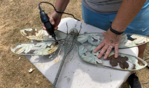 shopatblu how to refresh metal garden decor dremel