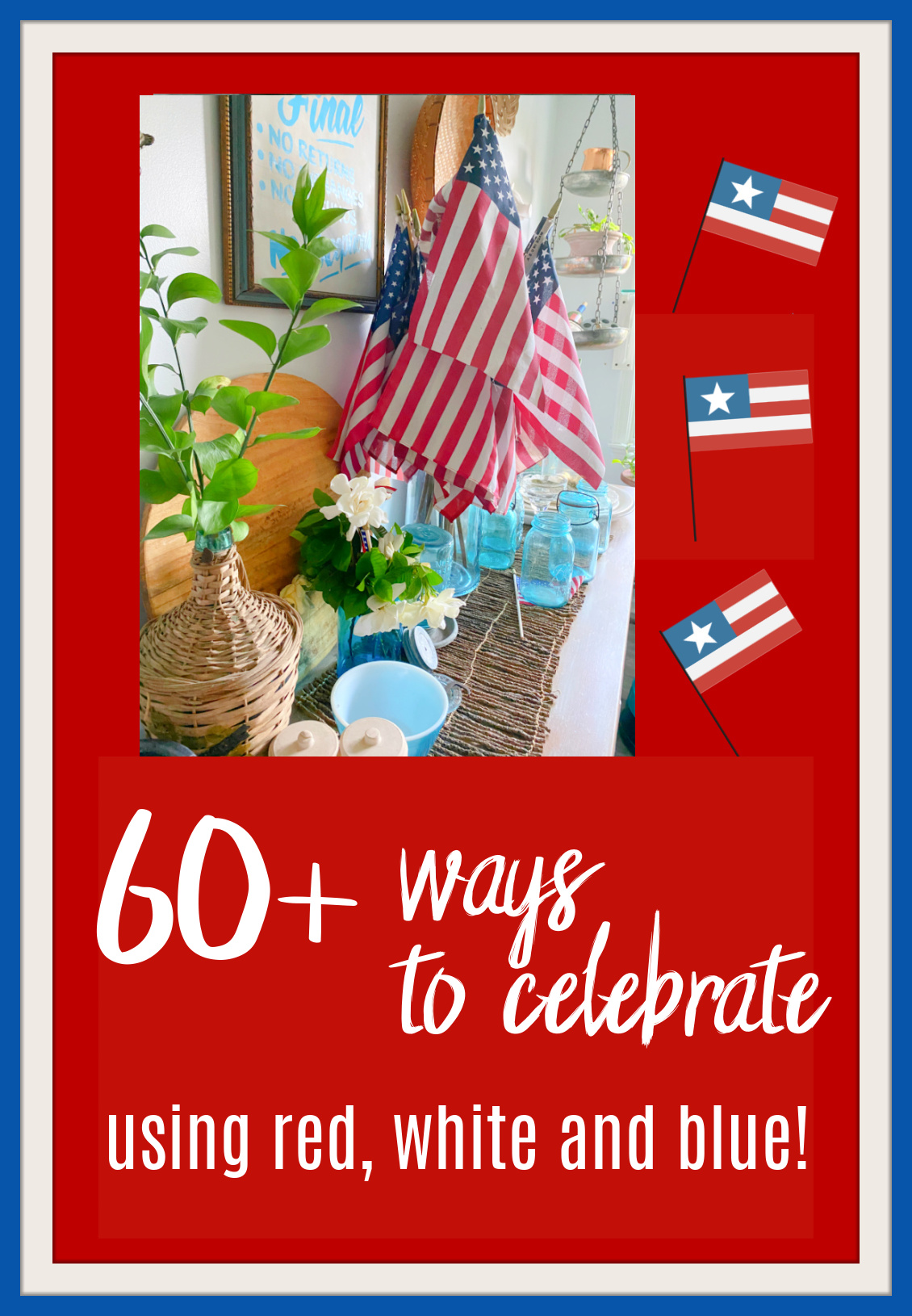 Shopatblu pin 60 ways red white and blue