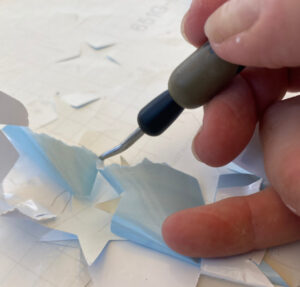 The Blue Building Antiques Shopatblu barn metal flag silhouette stars