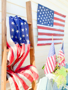 The Blue Building Antiques Shopatblu barn metal american flag display