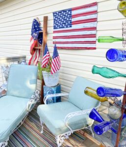 The Blue Building Antiques Shopatblu barn metal flag deck