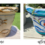 Shopatblu The Blue Building Antiques How to paint garden pot blues