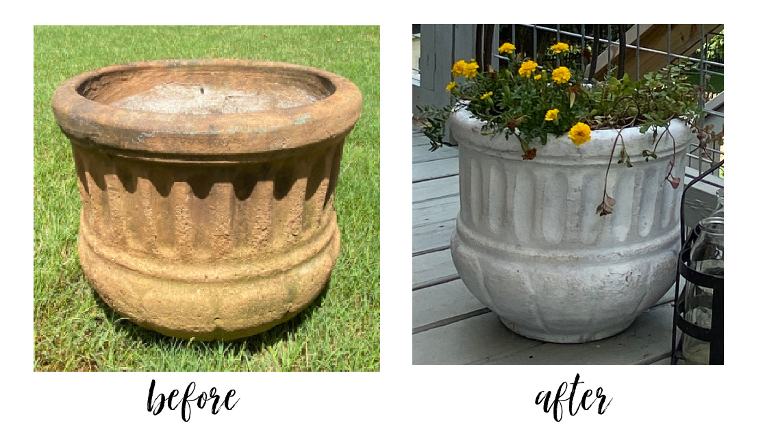 Patio Refresh - Outdoor DIY - How to Paint Ceramic Pots 