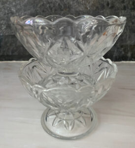 The Blue Building Antiques Shopatblu clear red white and blue jello desserts vintage dessert cups