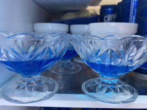 The Blue Building Antiques Shopatblu clear red white and blue jello dessert vintage cups