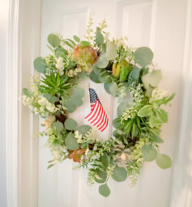 shopatblu the blue building antiques succulent patriotic wreath