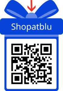shopatblu qr code with arrow