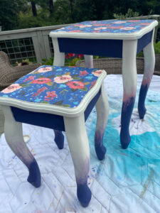 shopatblu nesting tables ready to seal