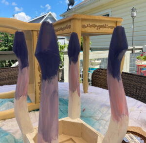 shopatblu nesting tables drybrush technique