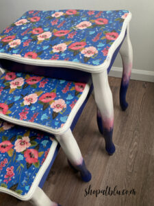 shopatblu vintage nesting table upcycle