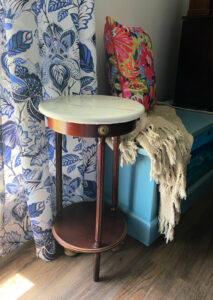 shopatblu the blue building antiques small epoxy resin table final