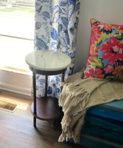 shopatblu the blue building antiques small epoxy resin table finished