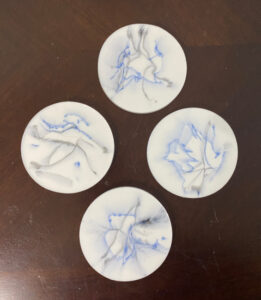 shopatblu the blue building antiques small epoxy resin coasters second try