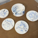 shopatblu the blue building antiques small epoxy resin table coasters