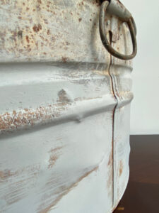 Shopatblu DIY Galvanized Tub Garden Shelves patina
