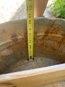 Shopatblu DIY Galvanized Tub Garden Shelves height