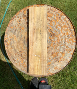 Shopatblu DIY Galvanized Tub Garden Shelves stabilizer board