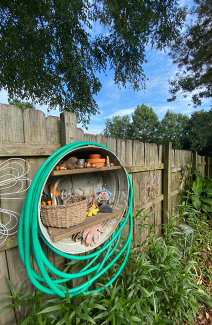 DIY Galvanized Metal Tub Shelves for the Garden - Shop at Blu