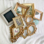 shopatblu artwork from vintage frame and jewelry