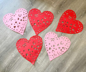 shopatblu valentine heart decor mantle decor dollar store hearts