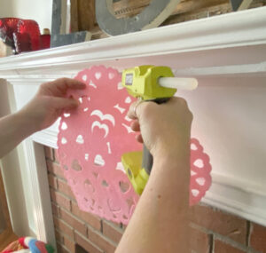 shopatblu valentine heart decor mantle decor ryobi glue gun