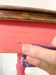 shopatblu thrift store painted side table distressing