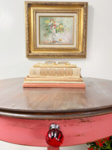shopatblu thrift store painted side table coastal top