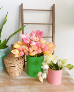 Shopatblu Earth Day recycle bin project go green painted tin can
