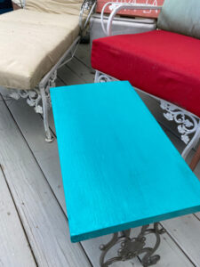 shopatblu thrifted footstool makeover footrest
