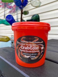 shopatblu thrifted footstool makeover crab coat