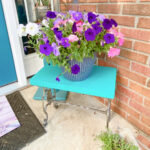 shopatblu thrifted footstool makeover entryway