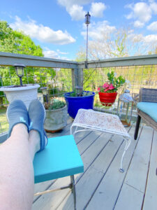 shopatblu thrifted footstool makeover relax