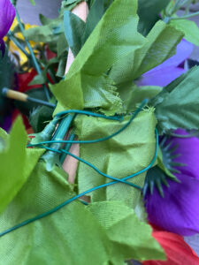 thrift and dollar store diy spring wreath floral wire