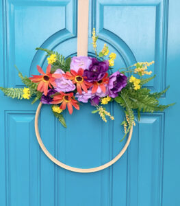 thrift and dollar store diy spring wreath fabulous vibrant colors