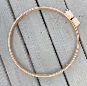 thrift and dollar store diy spring wreath embroidery hoops