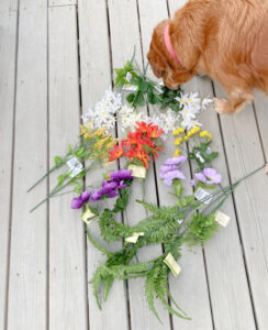 thrift and dollar store diy spring wreath Mia