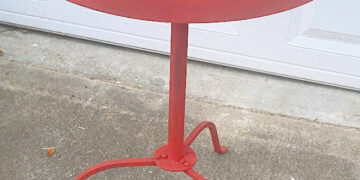 shopatblu upcycled metal garden decor table painted furniture