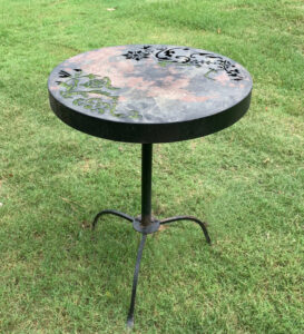 shopatblu upcylced metal garden decor rustic table