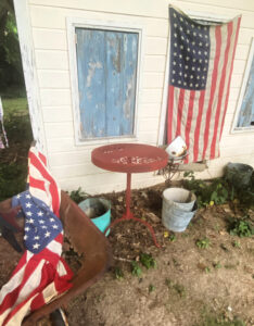 shopatblu upcylced metal garden decor americana
