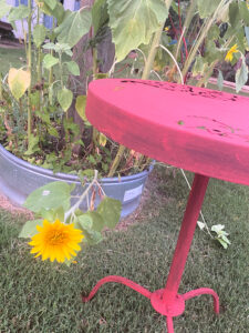 shopatblu upcylced metal garden decor sunflowers