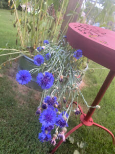 shopatblu upcylced metal garden decor wildflowers