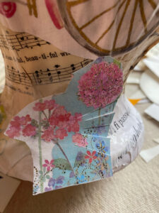 shopatblu The Blue Building Antiques decoupage mannequin head paper