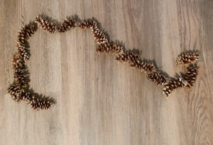 shopatblu Fall Christmas Tree pinecone garland