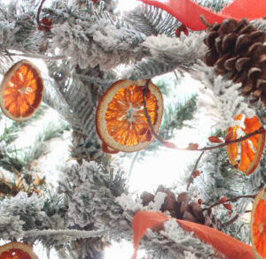 shopatblu Fall Christmas Tree orange slices