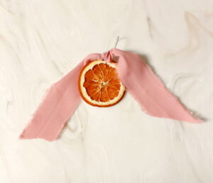 shopatblu diy orange slice ornament pink ribbon
