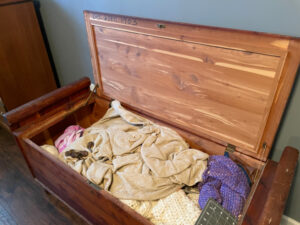 shopatblu upcycled cedar chest trunk moms treasures