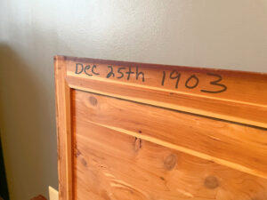 shopatblu upcycled cedar chest trunk dated